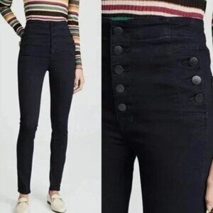 J Brand Natasha in Bluebird Sky High Skinny Button Fly Stretch Jeans Size 30